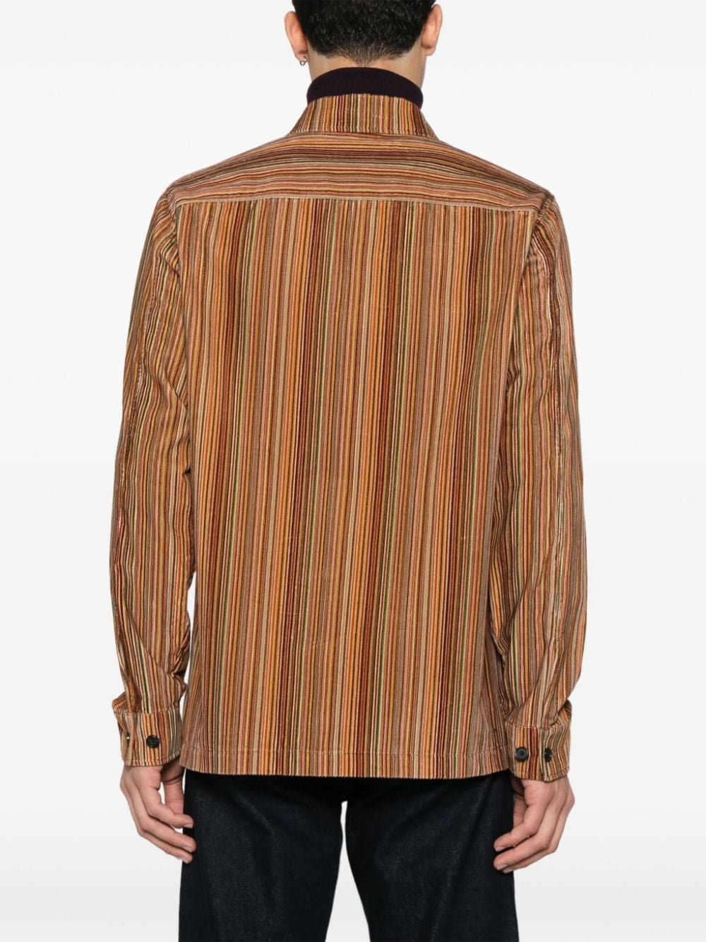 striped shirt jacket - 4