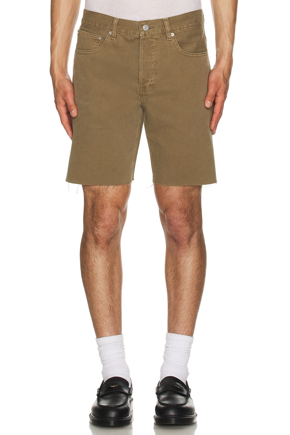 Relaxed Raw Hem Denim Short - 3