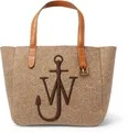 Logo-Embroidered Leather-Trimmed Felt Tote Bag - 6