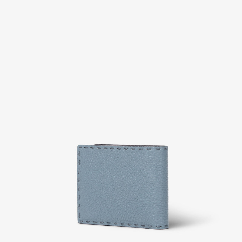 Selleria Wallet Mercury blue and dark gray Selleria bi-fold wallet with 132 hand-sewn stitches 3