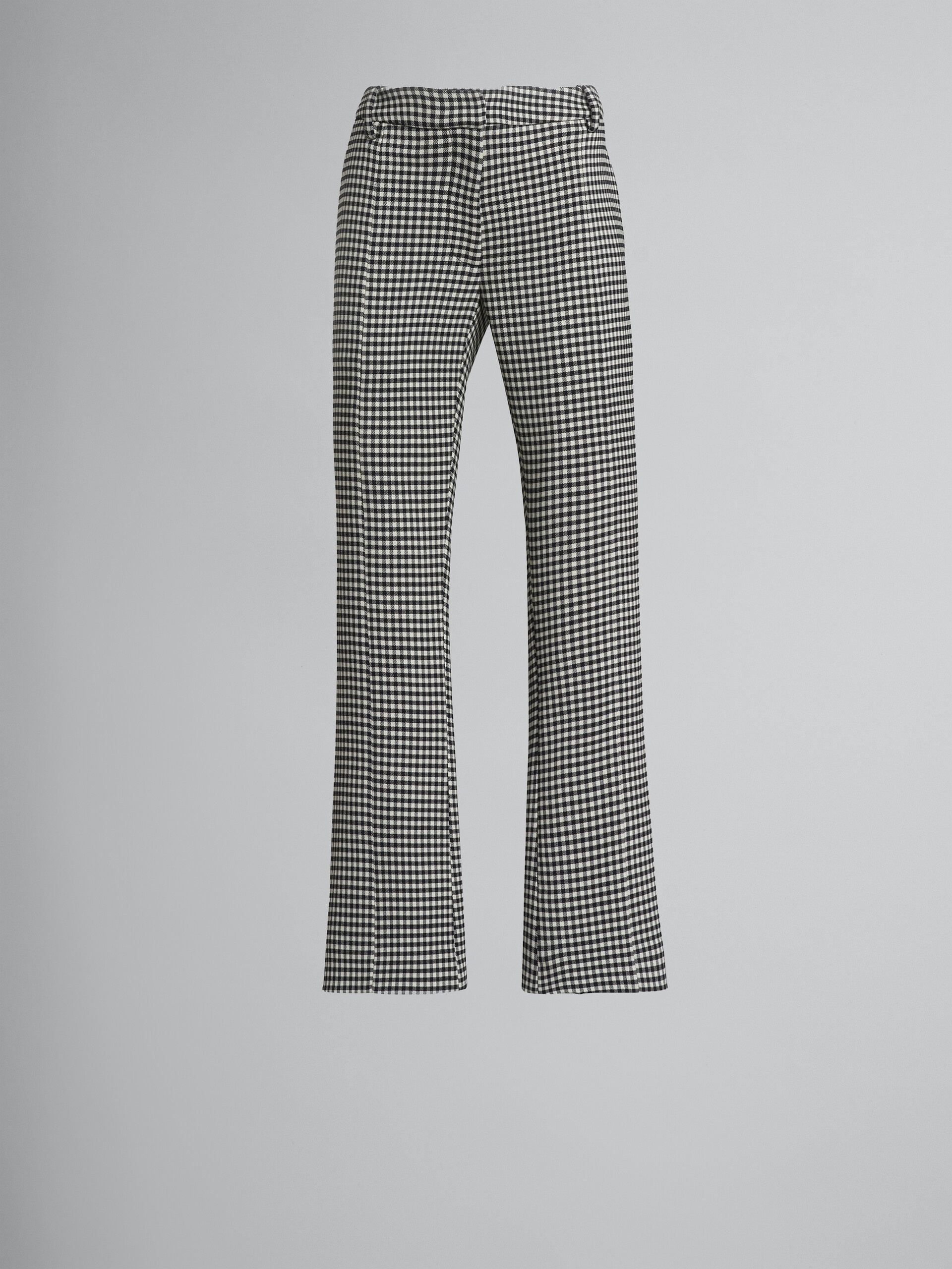 DOUBLE-FACED HOUNDSTOOTH WOOL TROUSERS - 1