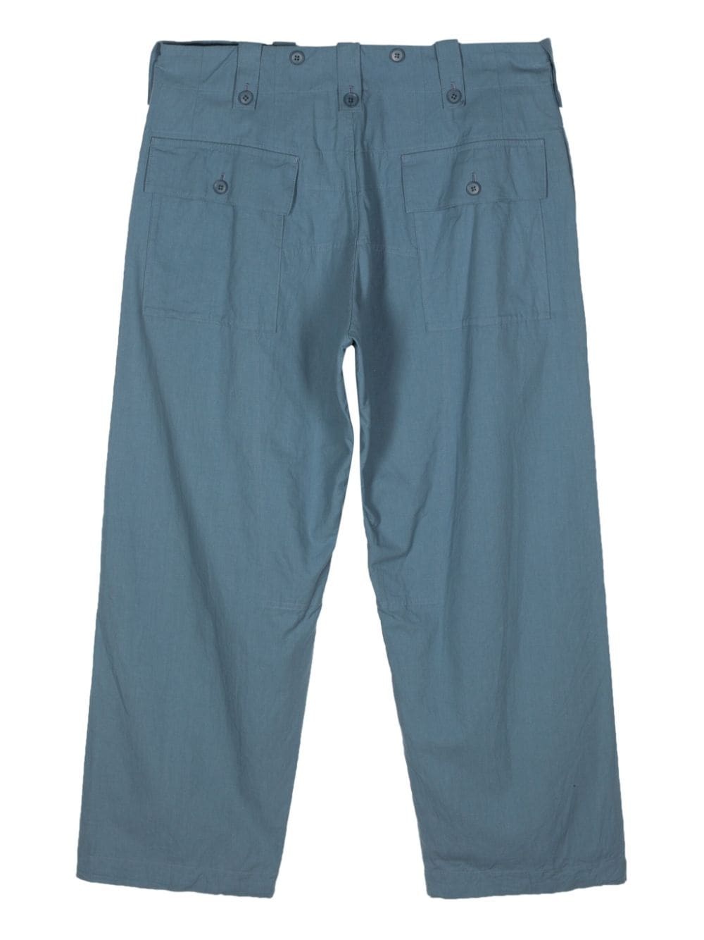 tapered cotton cargo trousers - 2