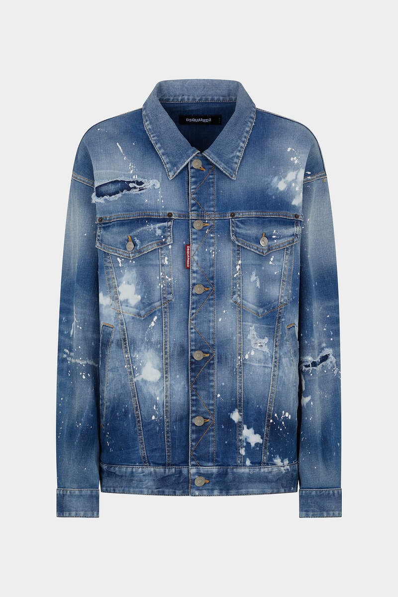 MEDIUM ICE SPOTS WASH OVER JEANS JACKET - 1