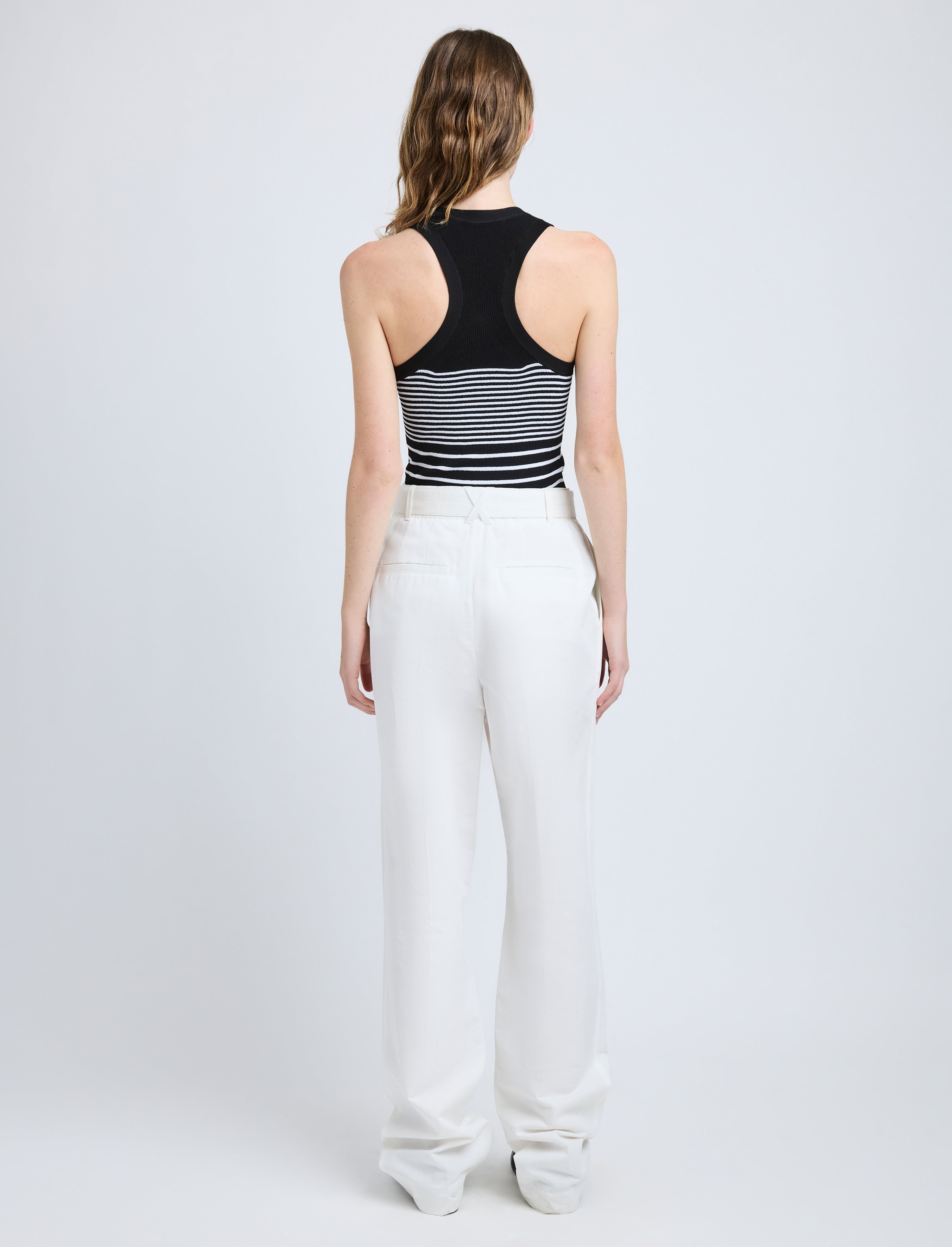 Vera Pant in Cotton Linen Suiting - 4