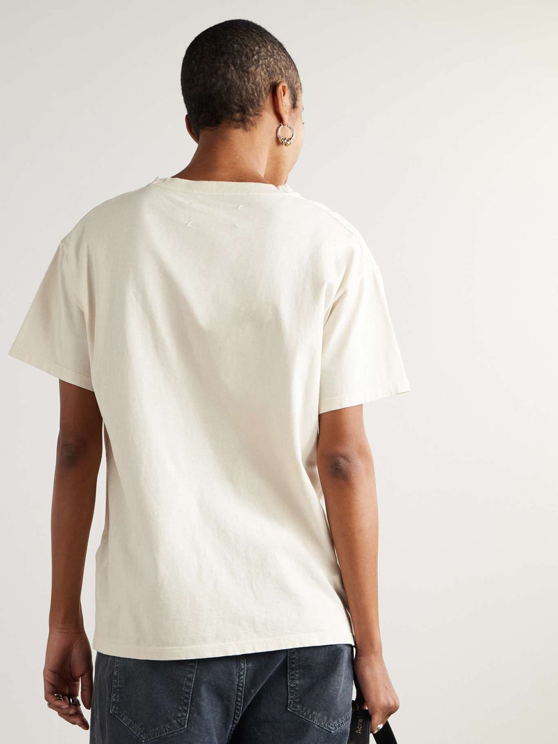 Printed cotton-jersey T-shirt Cream 4
