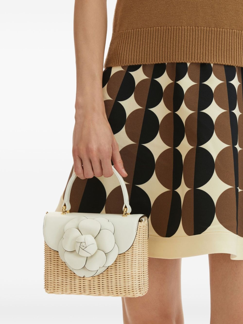 flower-appliqué tote bag - 2
