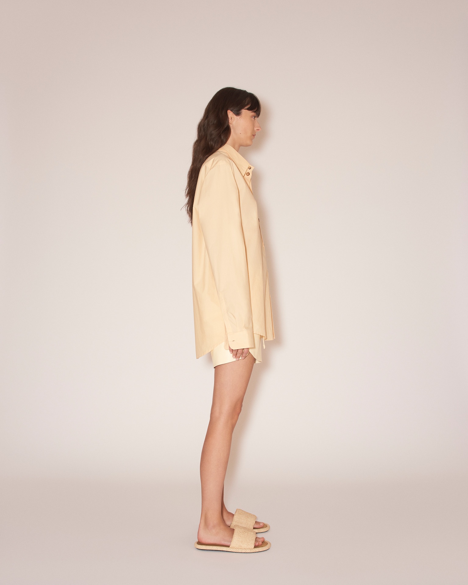 MYA - Light poplin classic shirt - Eggshell - 4