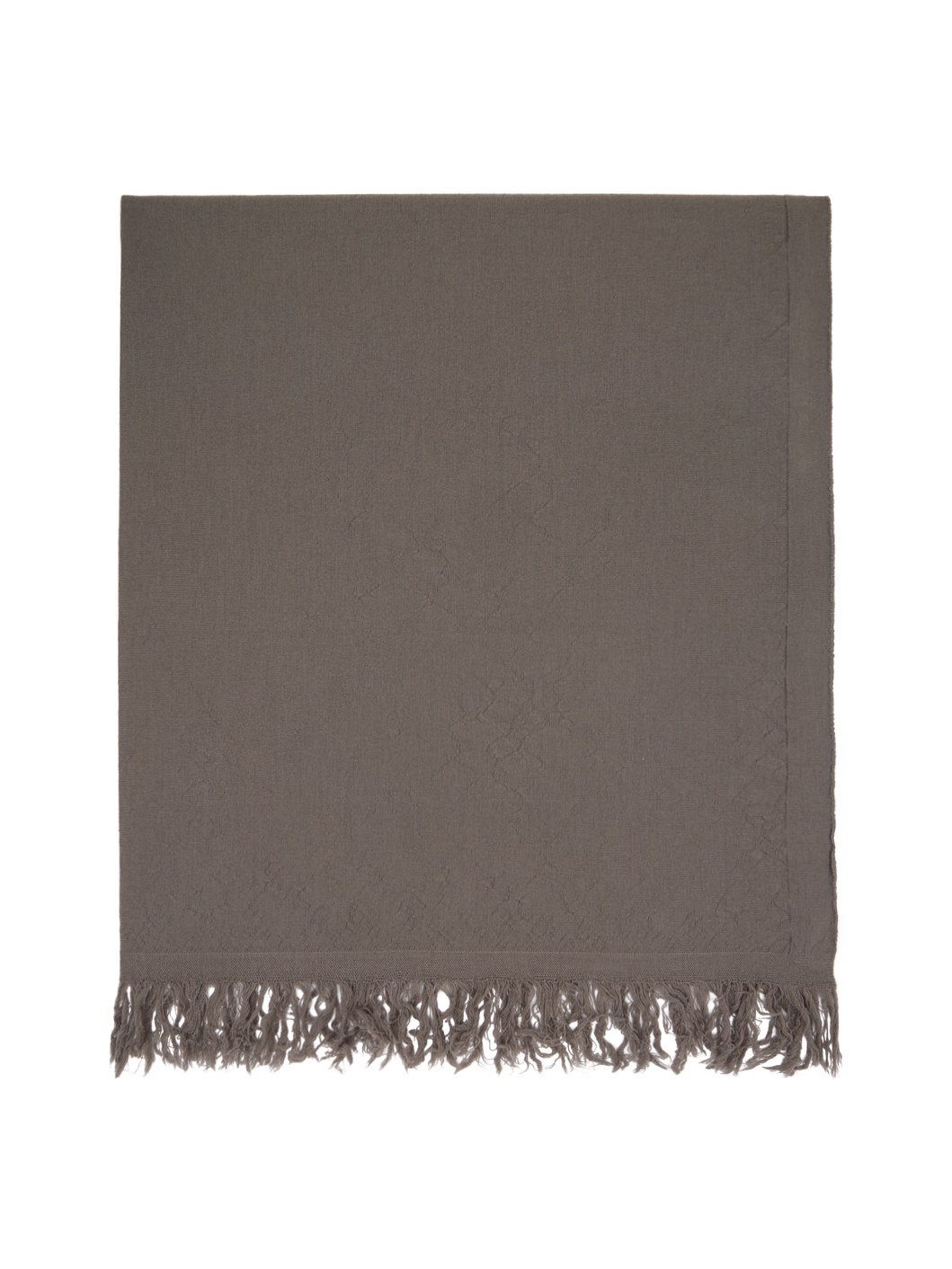 Gray Knit Blanket Scarf - 1
