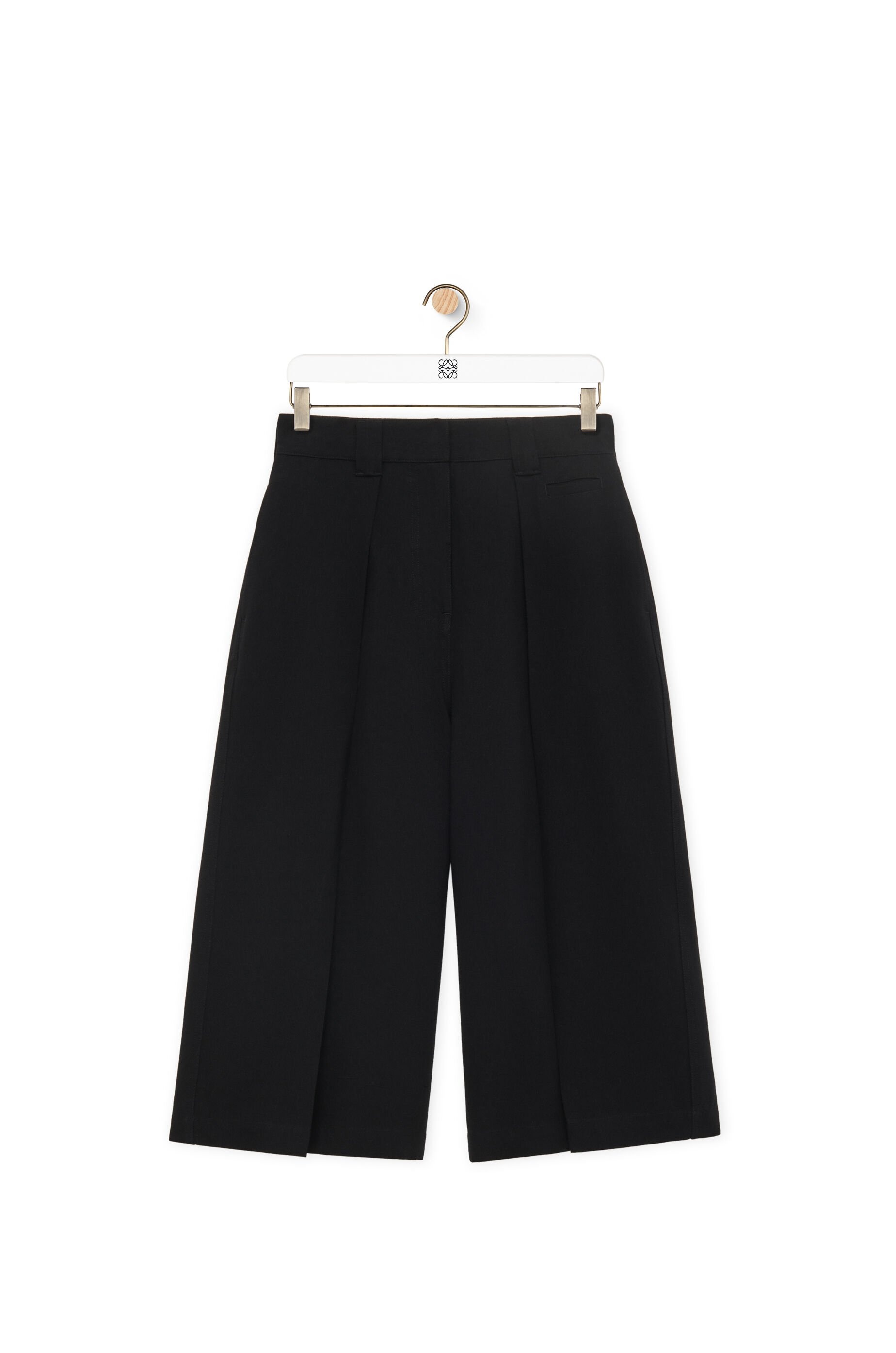 Pleated trousers in viscose and linen - 1