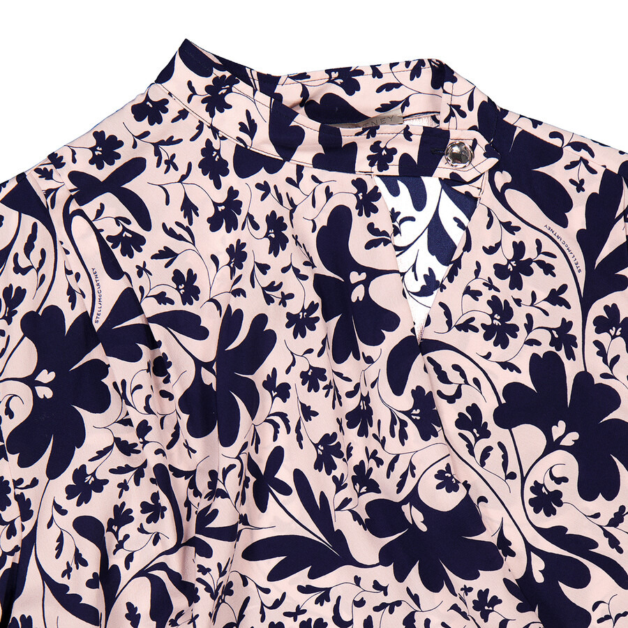 Stella McCartney Blue Silk Foral Print Blouse - 5