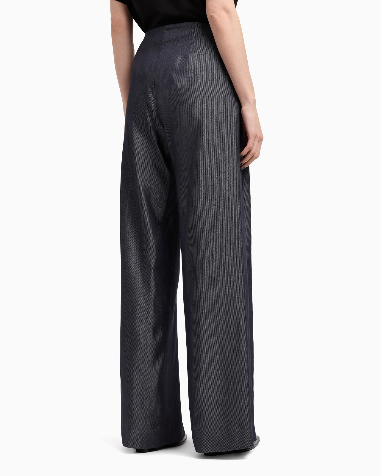POLYGON CAPSULE COLLECTION YARN-DYED GABARDINE TROUSERS - 3