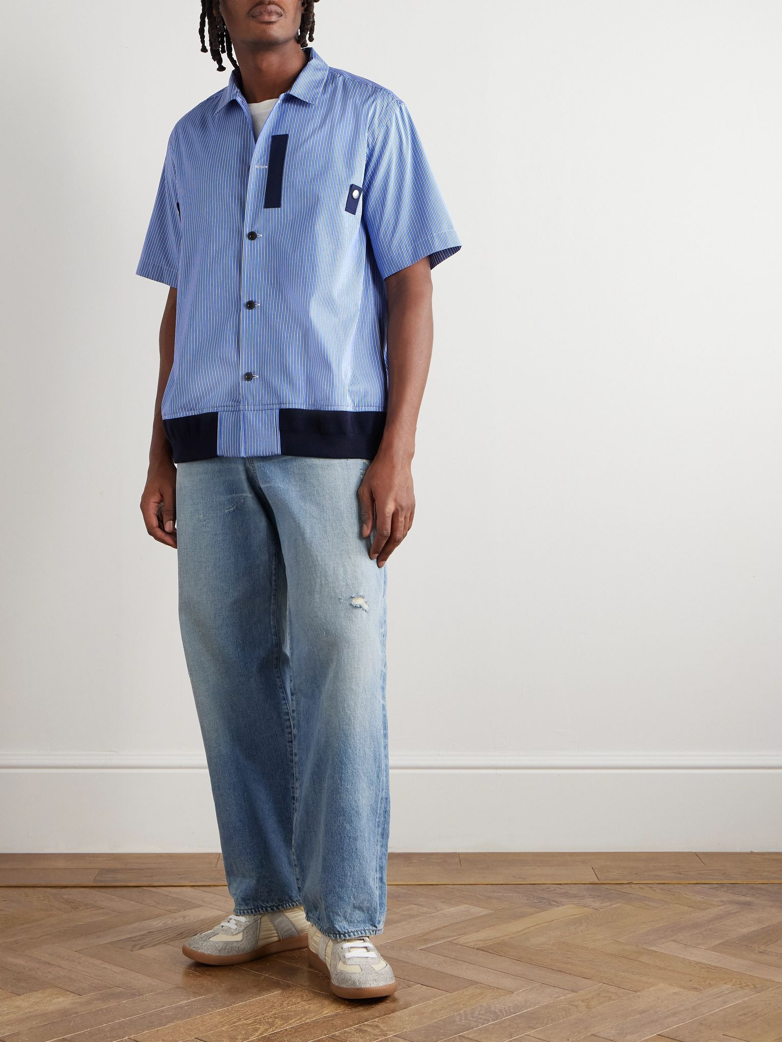 Striped Cotton-Poplin Shirt Blue - 2