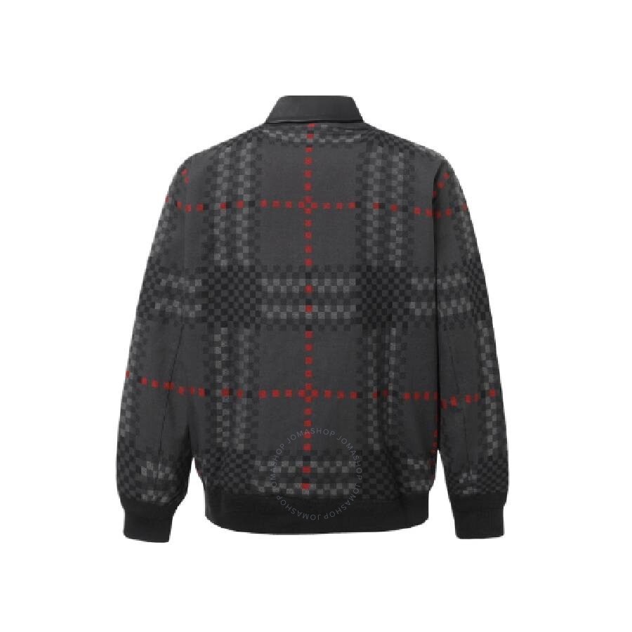 Burberry Men's Dark Thunder Grey Soho Stanmore Pixel-Check Bomber Jacket, Brand Size 50 (US Size 40) - 2