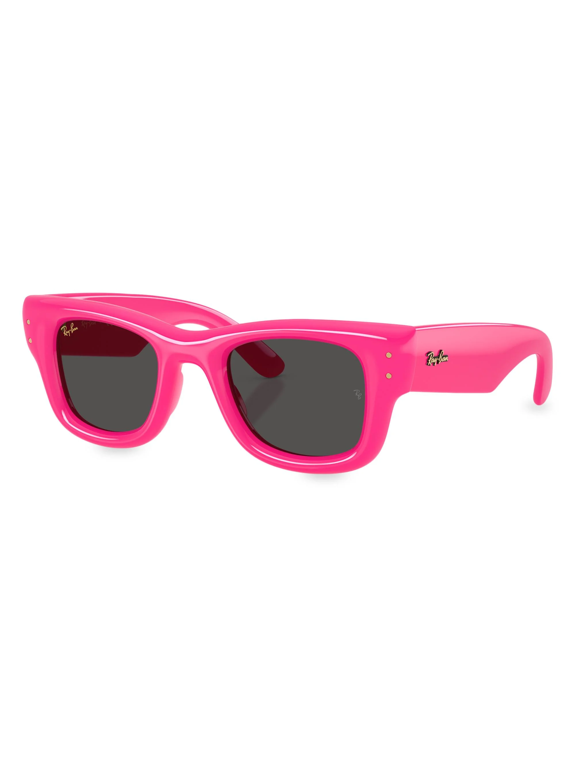 Men's A$AP Rocky 0Rb4940 47MM Wayfarer Puffer Square Sunglasses - Pink Black - 1