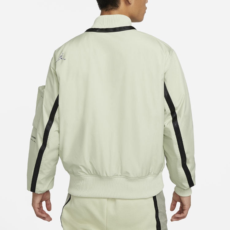 Men's Air Jordan Pocket Zipper Short Padded Jacket Green DJ0233-371 - 4