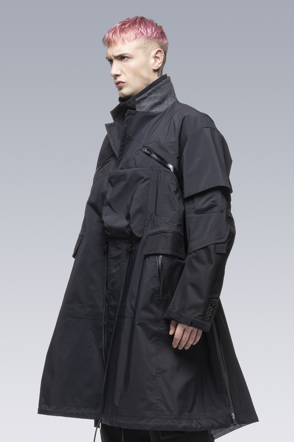 SAC-J2760 sacai / ACRONYM Trench Coat Black - 8