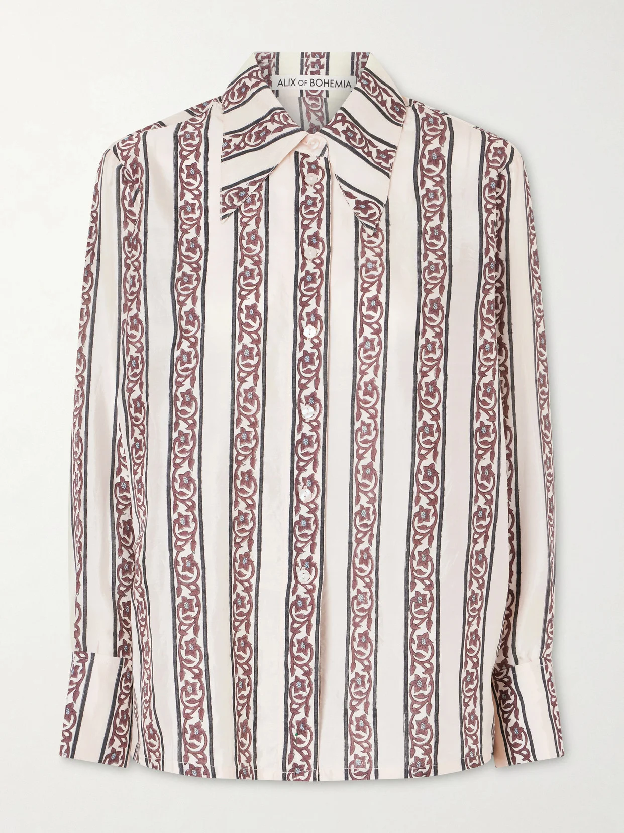 Dana Printed Silk-satin Shirt - 1