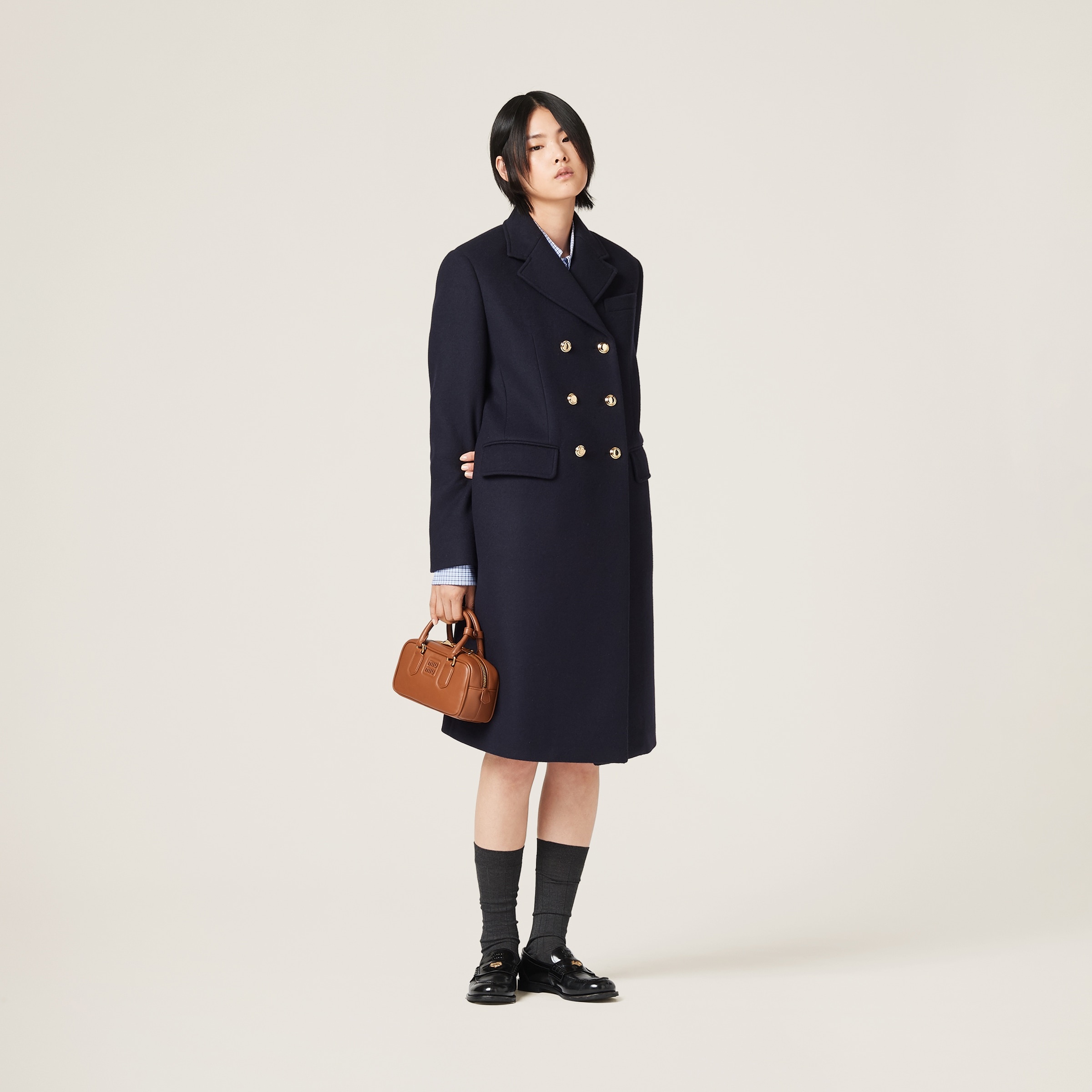 Double-breasted cloth coat - 2