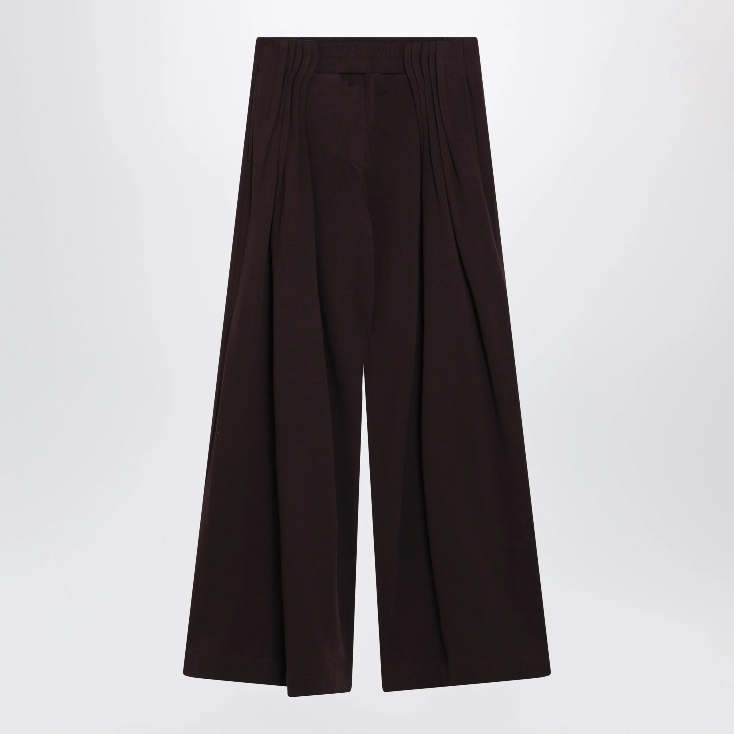 Dries Van Noten Peach Wide-Leg Trousers In Cotton Jersey Women - 1