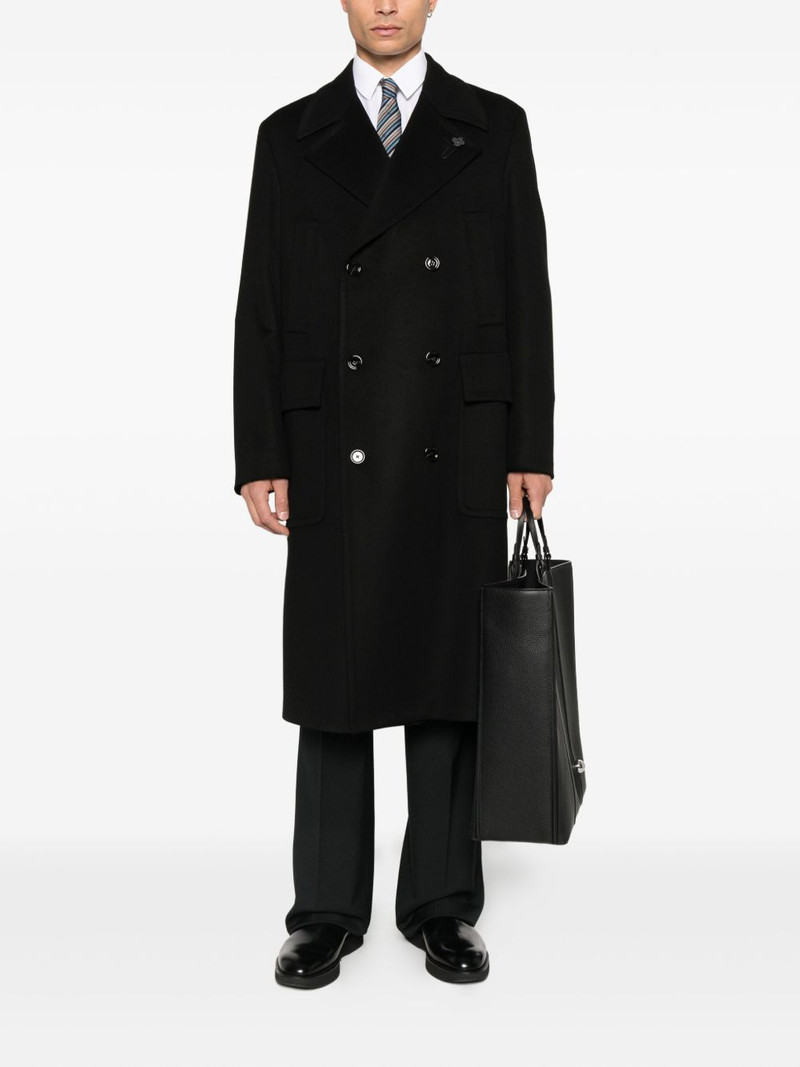 LARDINI double-breasted pocket coat outlook