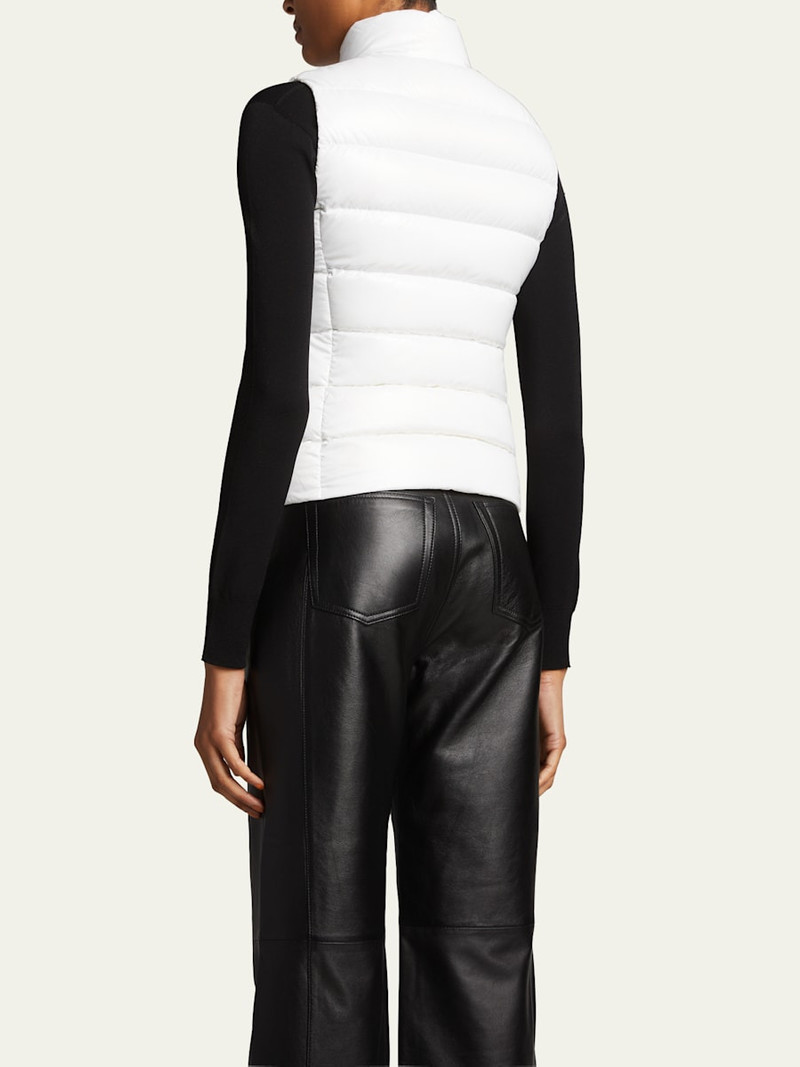 Moncler Ghany Shiny Quilted Puffer Vest outlook