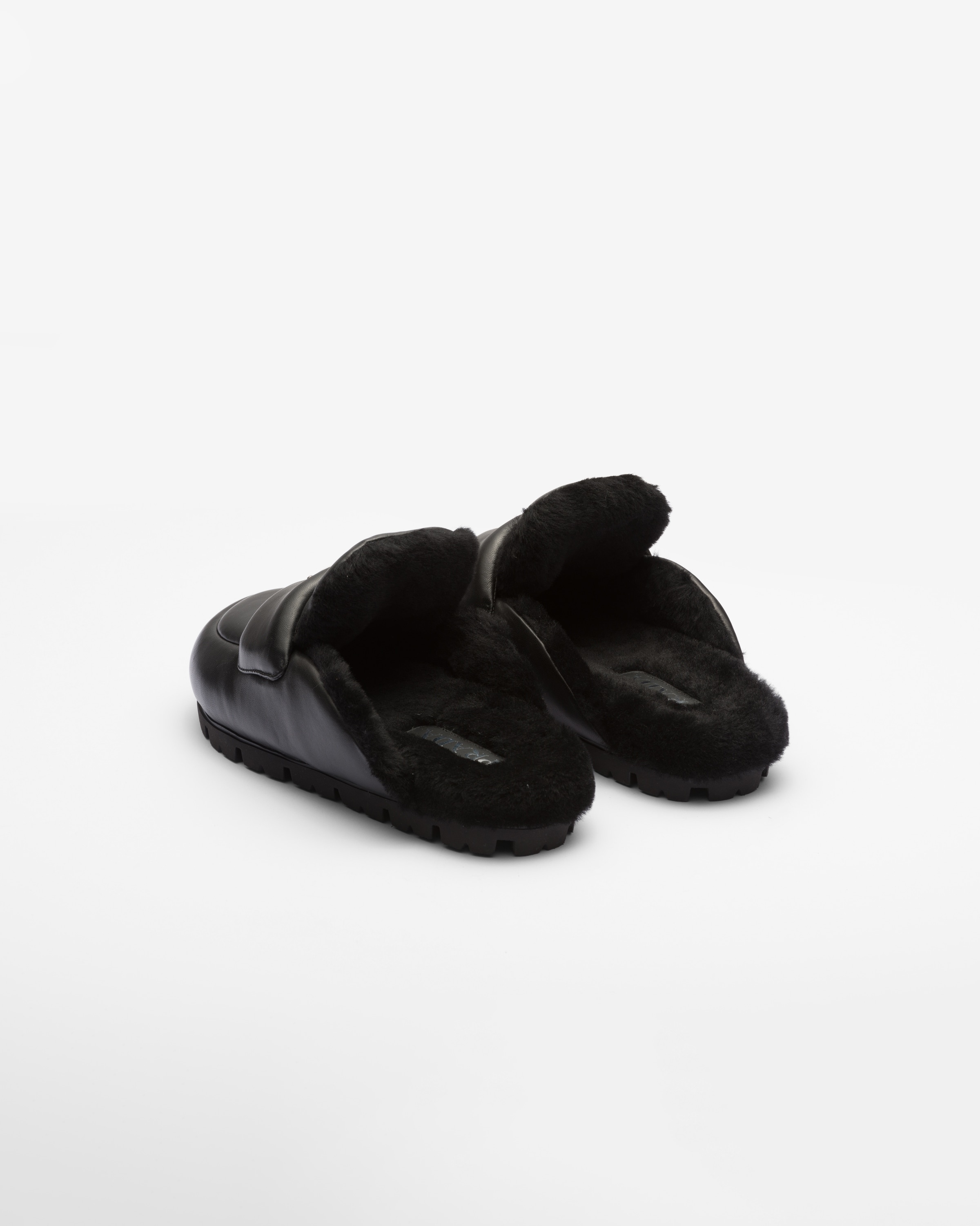 Soft padded nappa leather mules - 5