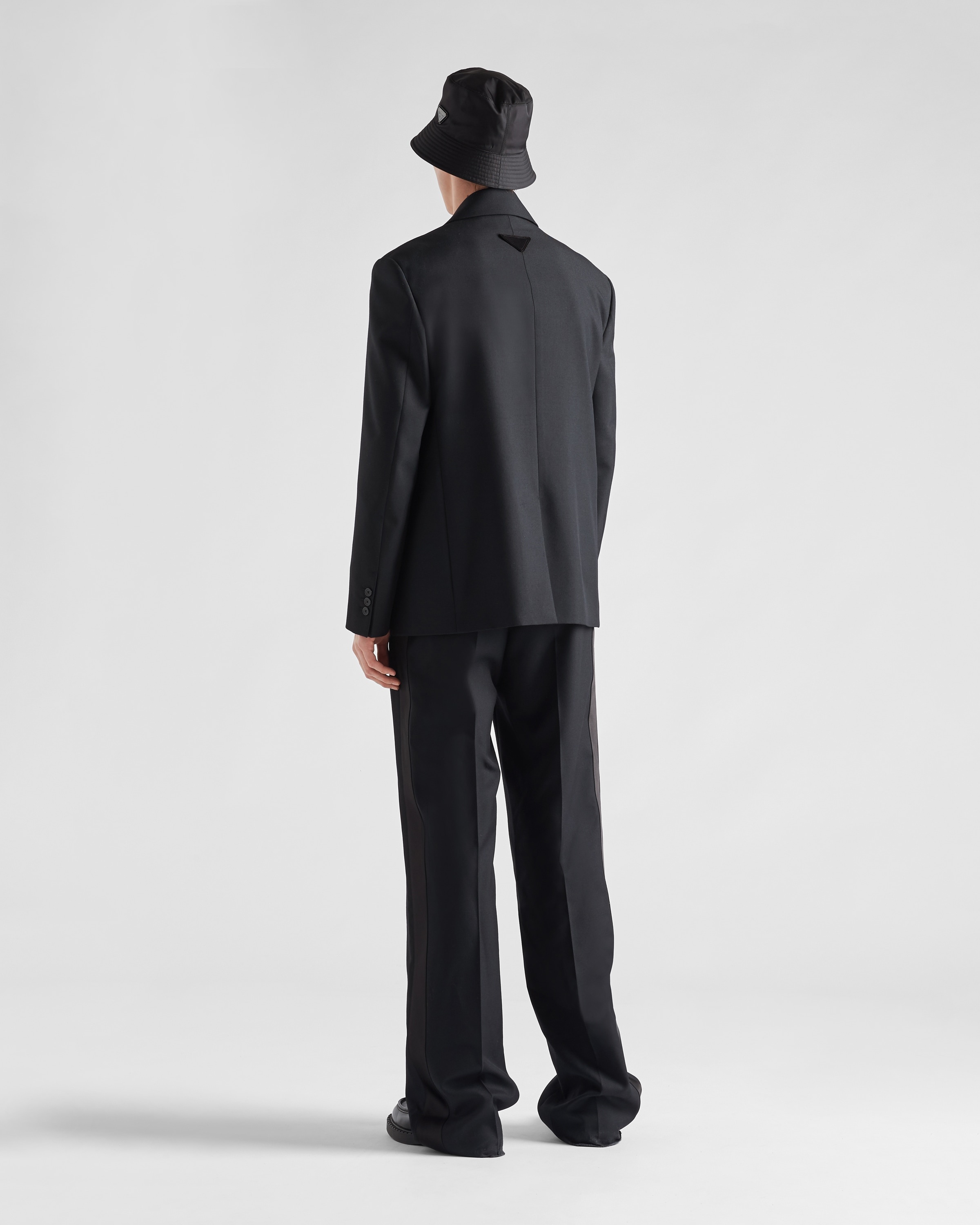 Single-breasted wool blend jacket - 5