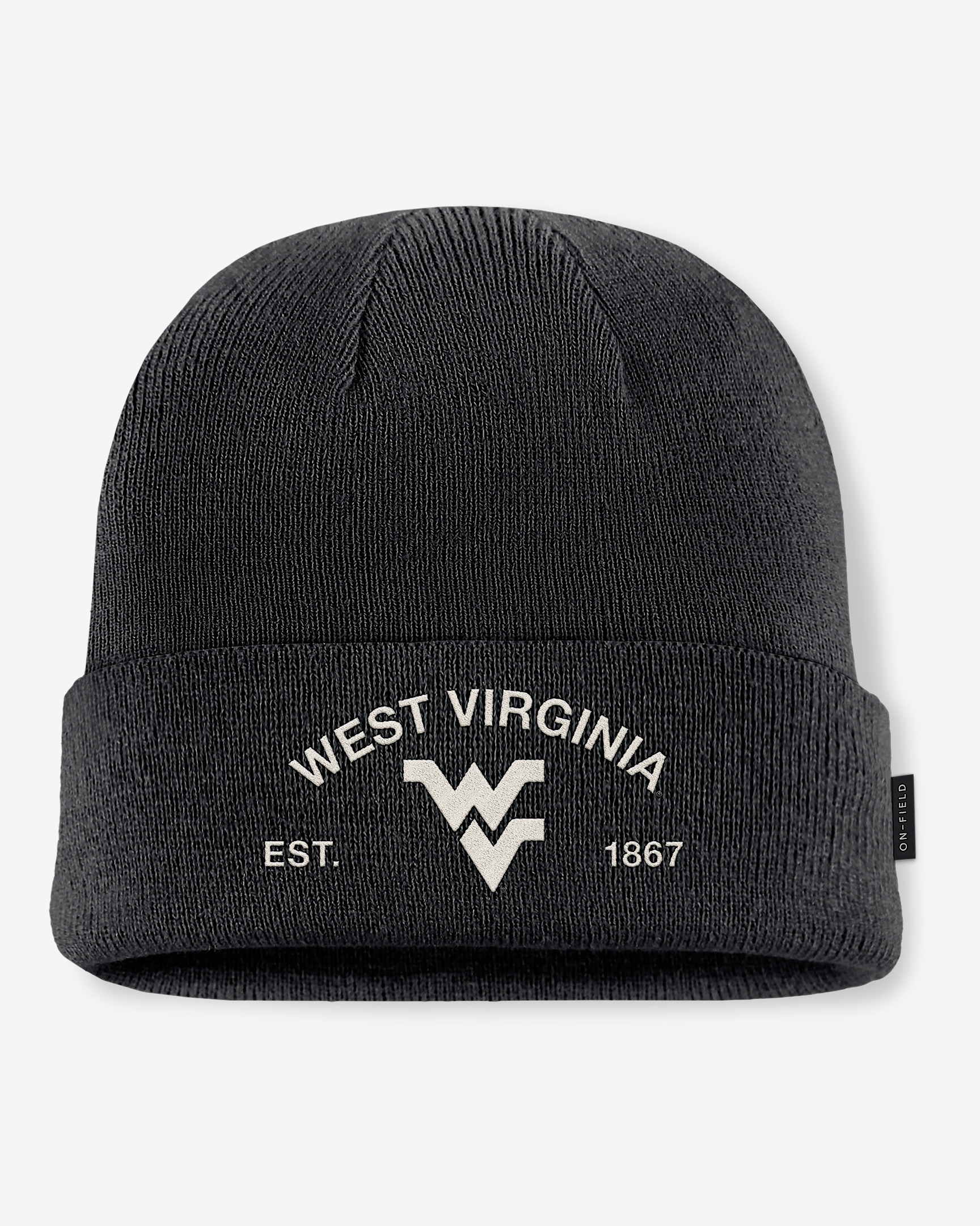 West Virginia 2025 Military Appreciation Men's Nike College Cuffed Beanie - 1