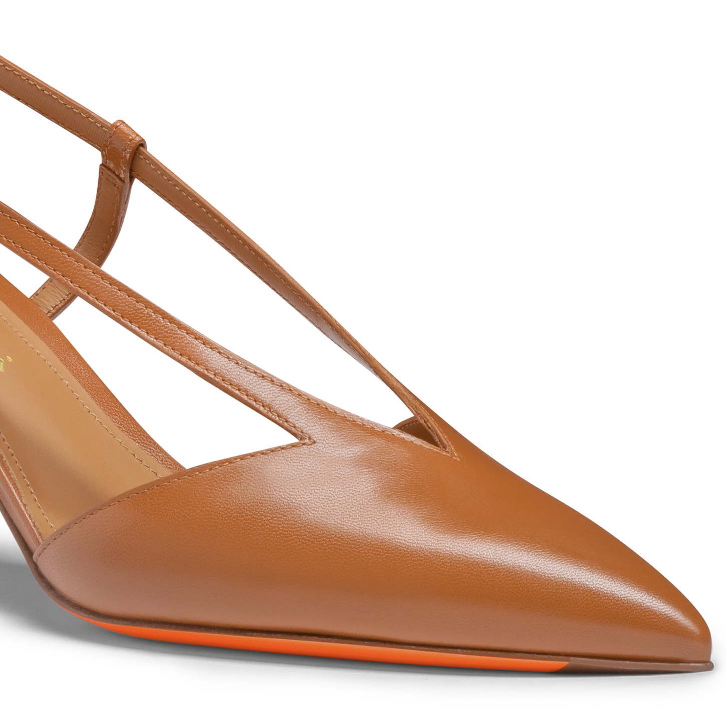 Women's brown leather mid-heel Victoria pump - 6