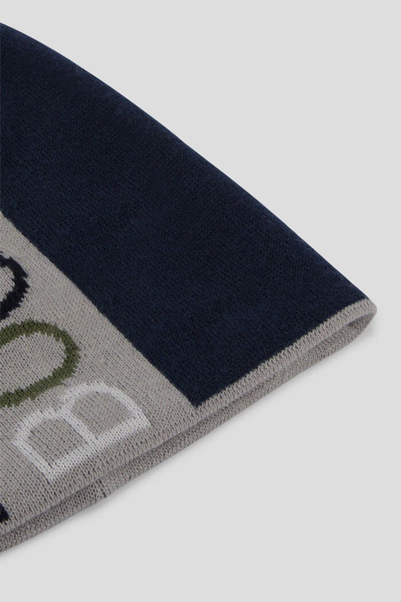 BOGNER Onno Kids reversible knitted hat in Navy blue/Gray outlook