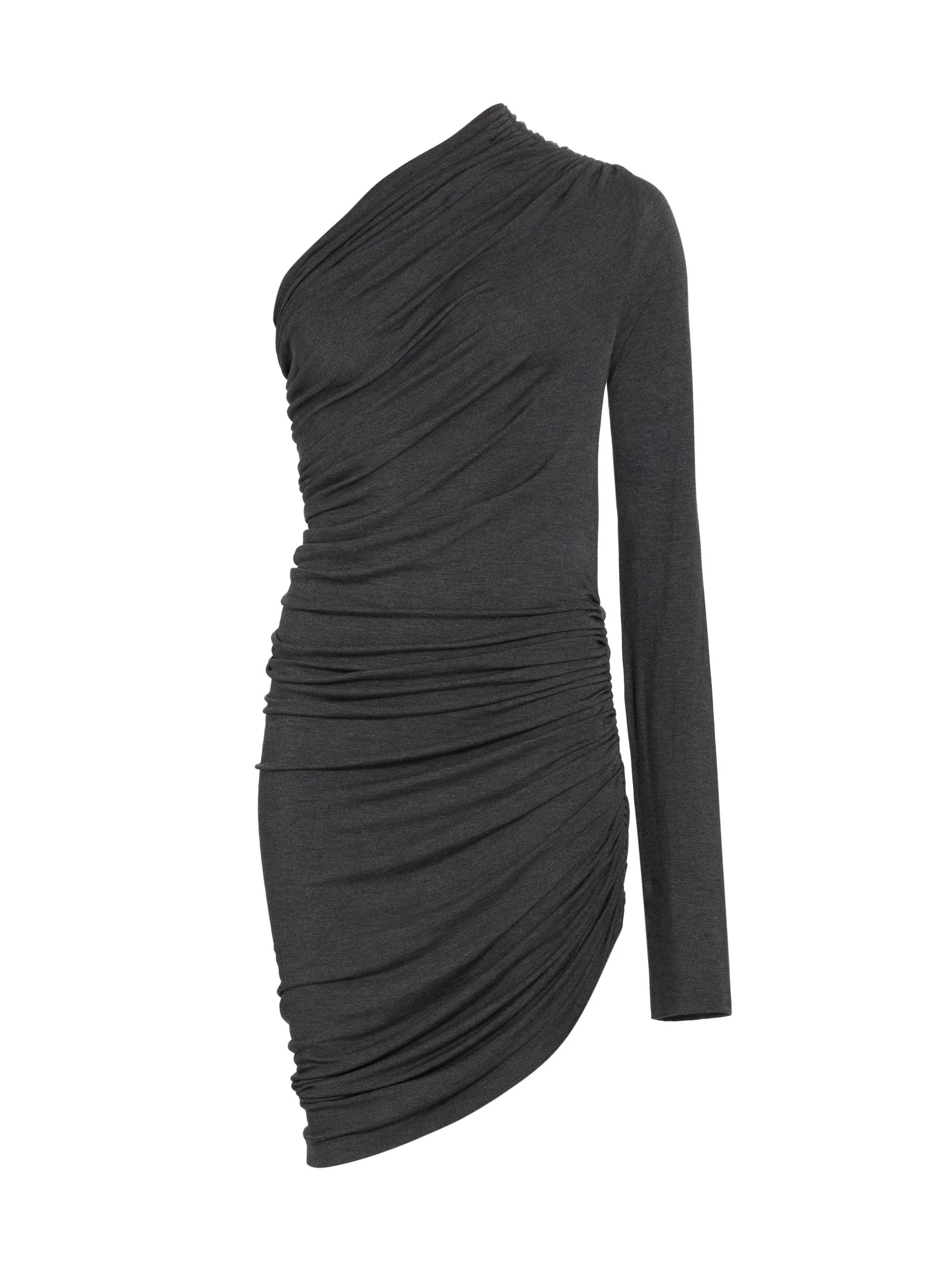 Women's Lazy Diana One-Shoulder Minidress - Dark Grey - 1