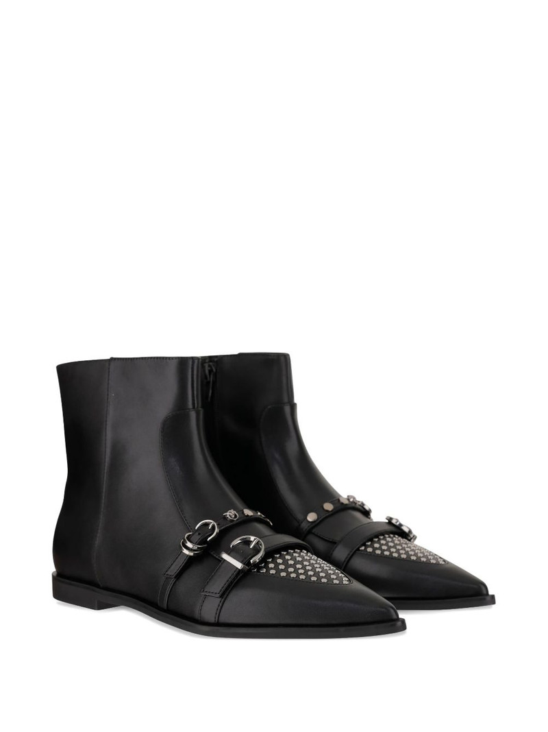 PINKO buckle-detail pointed-toe boots outlook