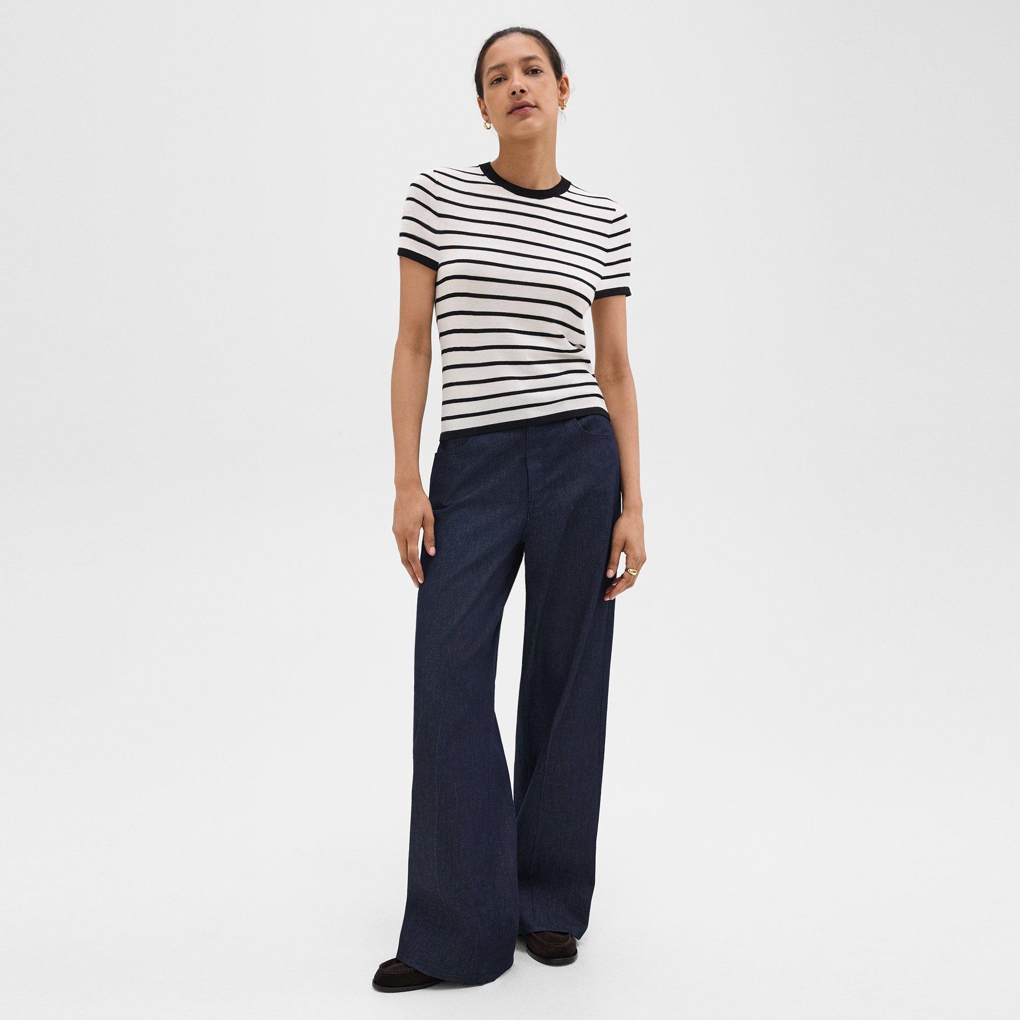 Slim Tee in Wool-Viscose - 6