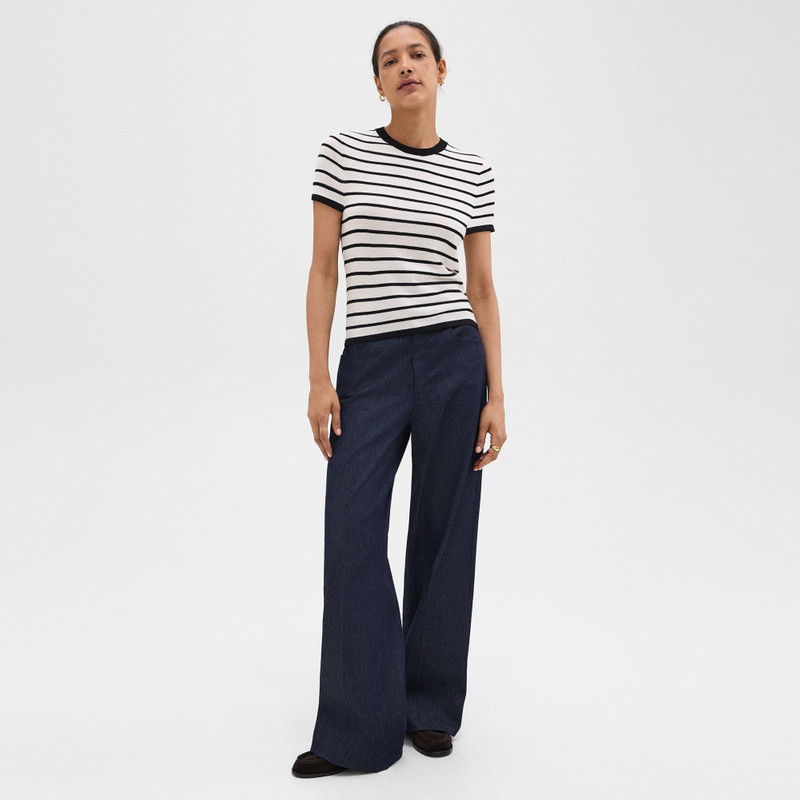 Theory Slim Tee in Wool-Viscose outlook