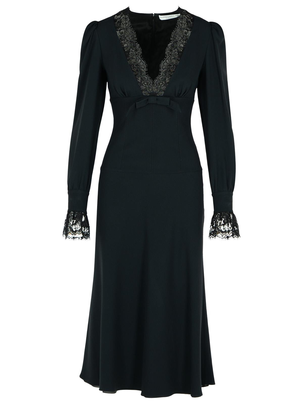 Alessandra Rich Dress In Black Acetate Blend Women - 1
