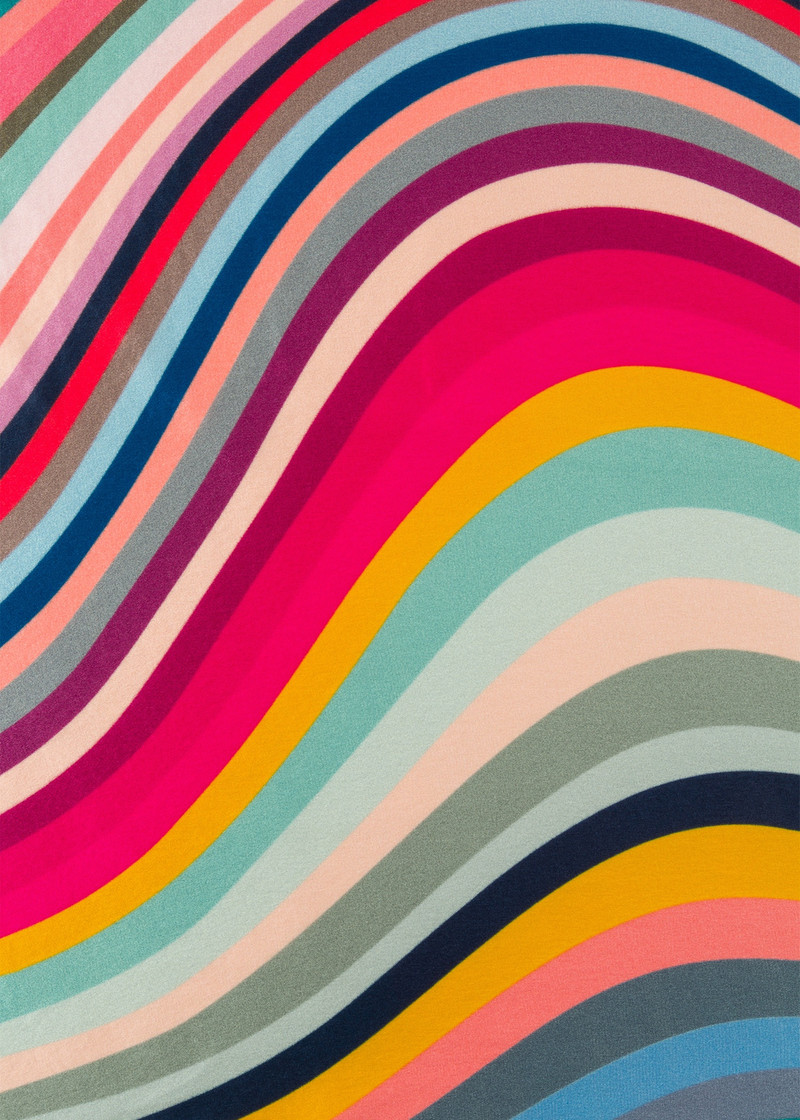 Long 'Swirl' Silk Scarf 3