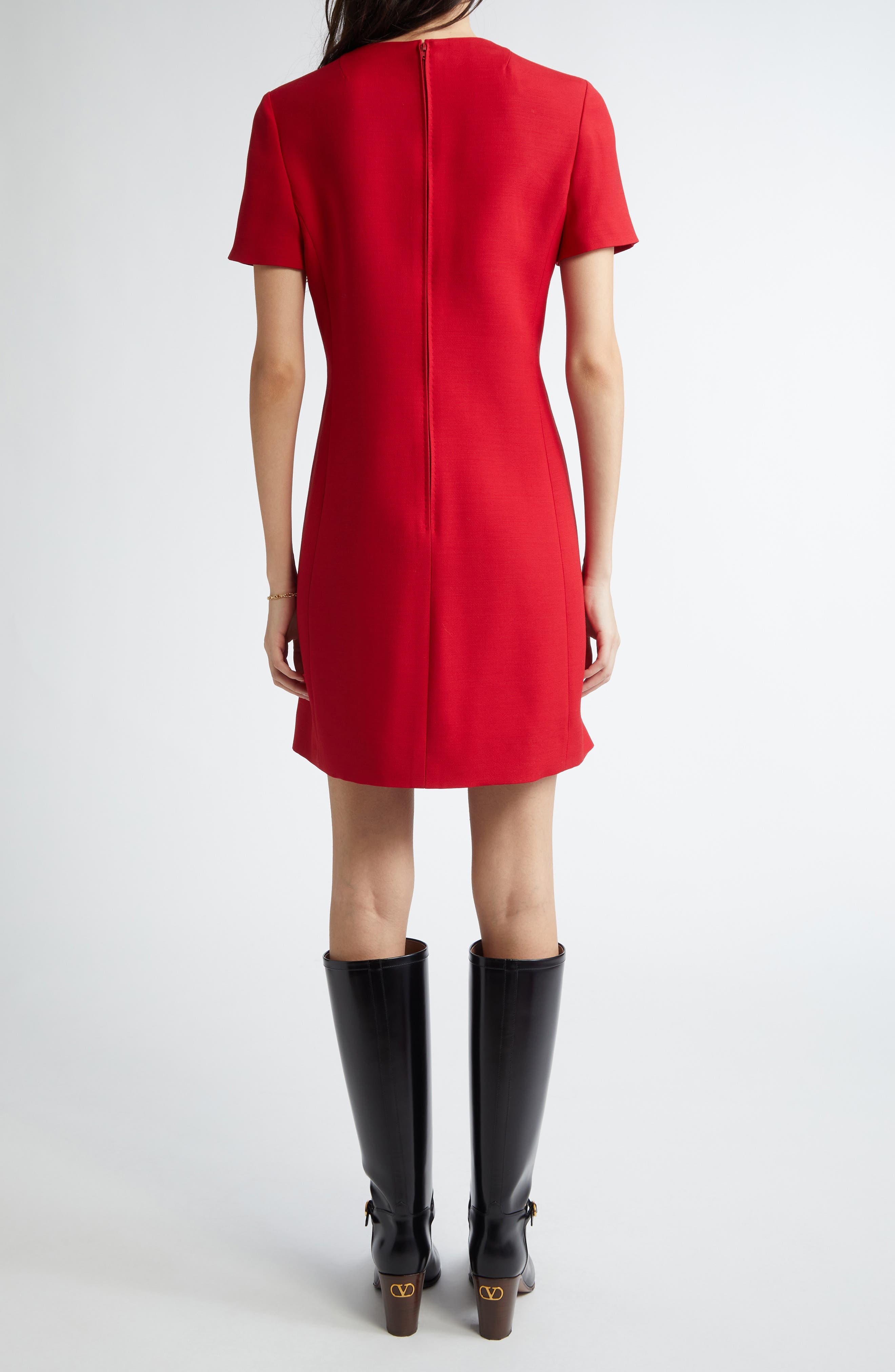 Valentino Garavani Bow Detail Crepe Couture Minidress in Paris at Nordstrom - 2