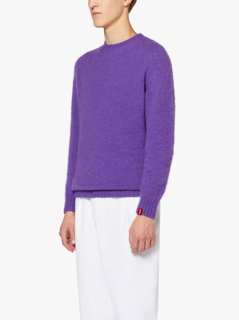 HUTCHINS PURPLE WOOL CREWNECK SWEATER 3
