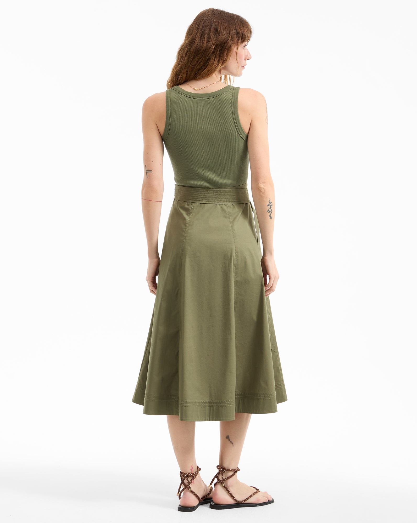 ENNIS MIXED-MEDIA DRESS - 6