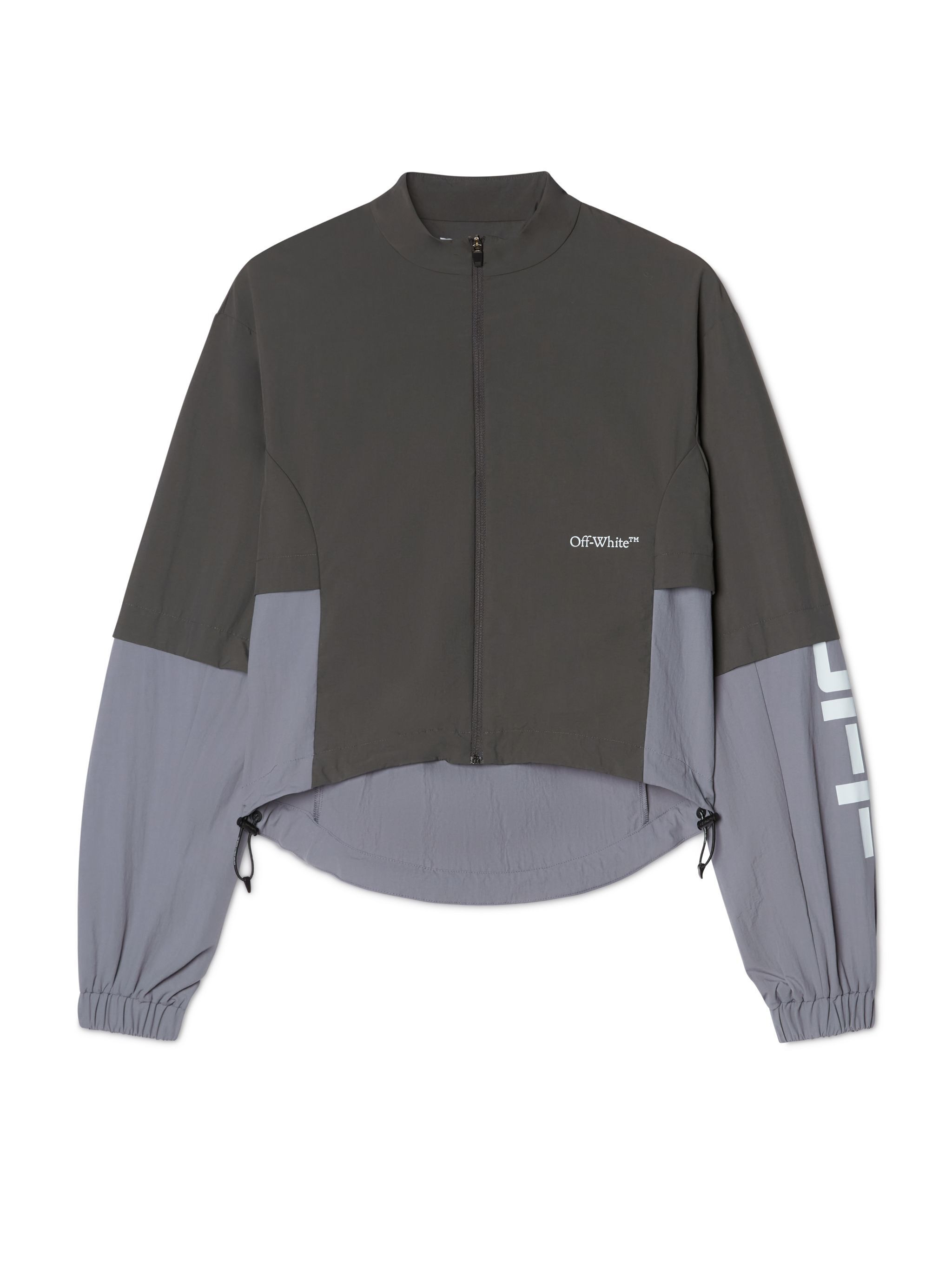 Dark Gray Off Parachute Jacket - 1