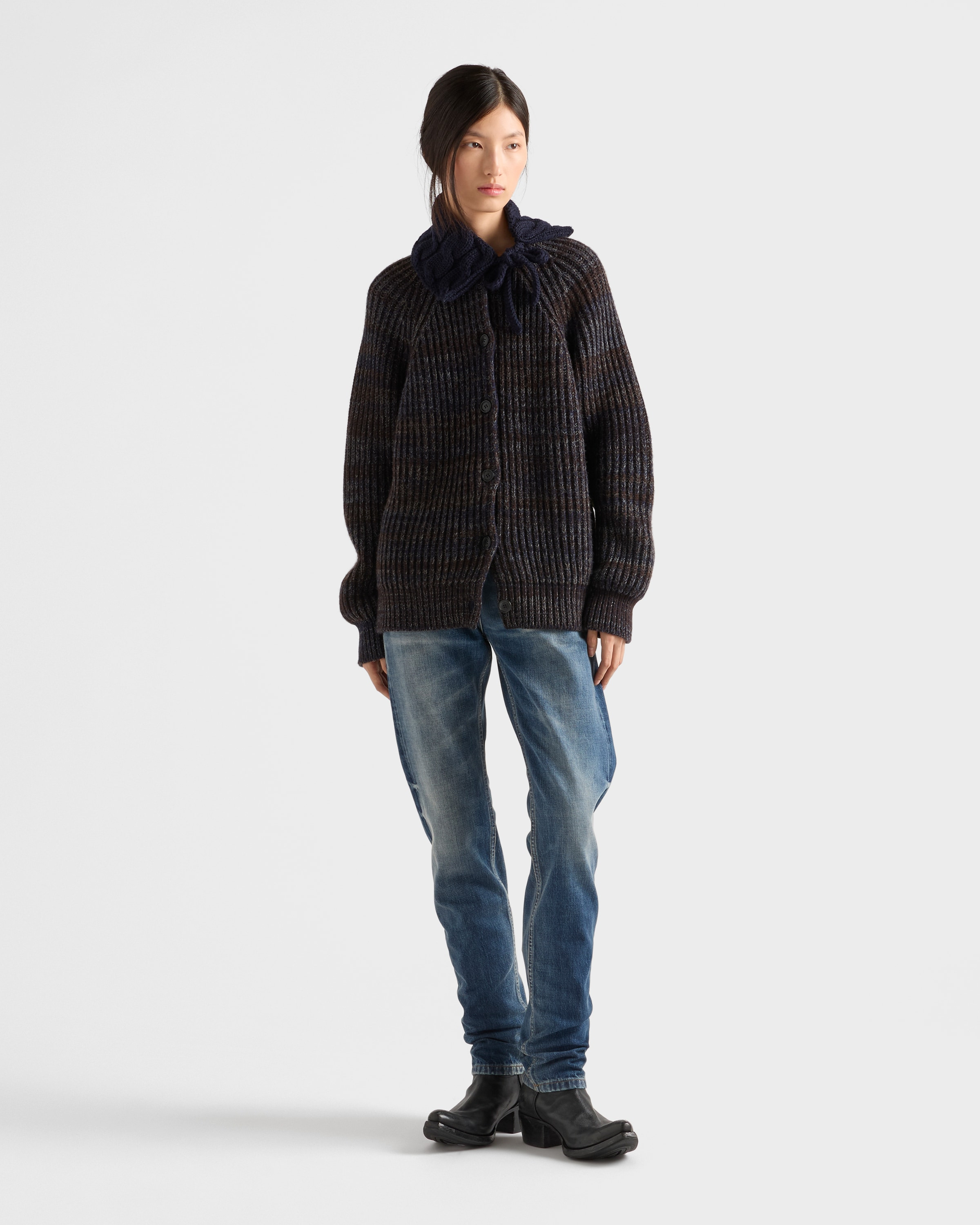 Mouliné wool cardigan - 2