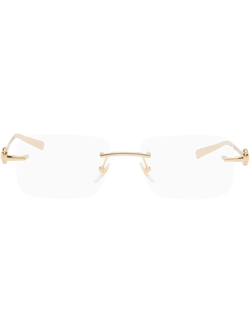 Gold Horsebit Top Bar Glasses - 1