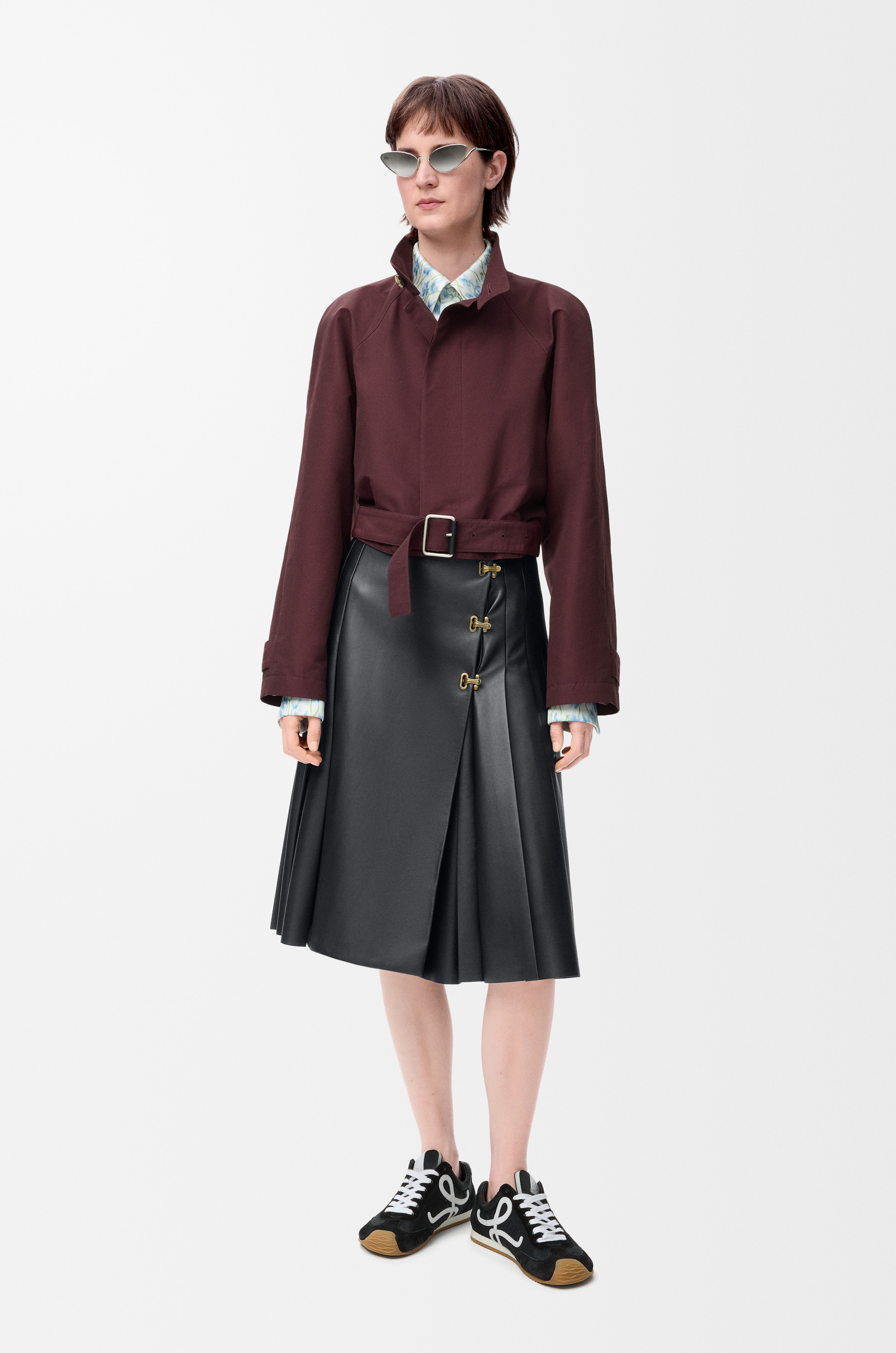 Pleated skirt in nappa lambskin - 2