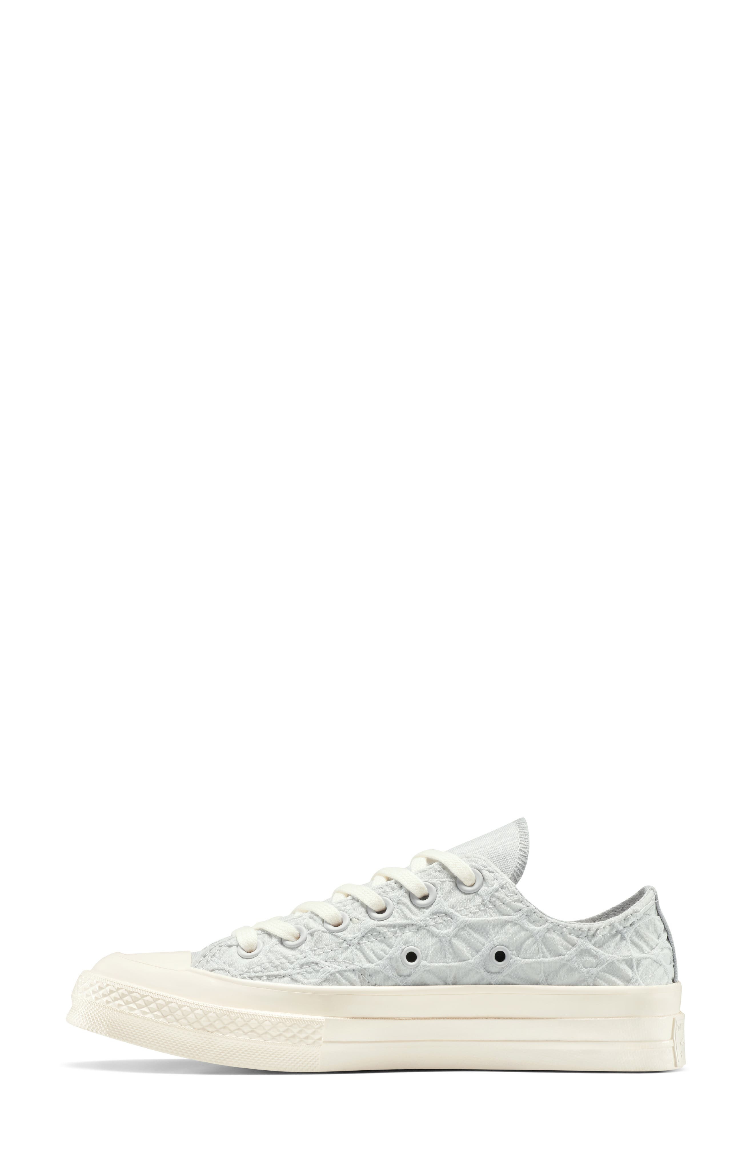 Converse Gender Inclusive Chuck 70 Textured Low Top Sneaker in Barely Grey/egret/grey at Nordstrom - 8