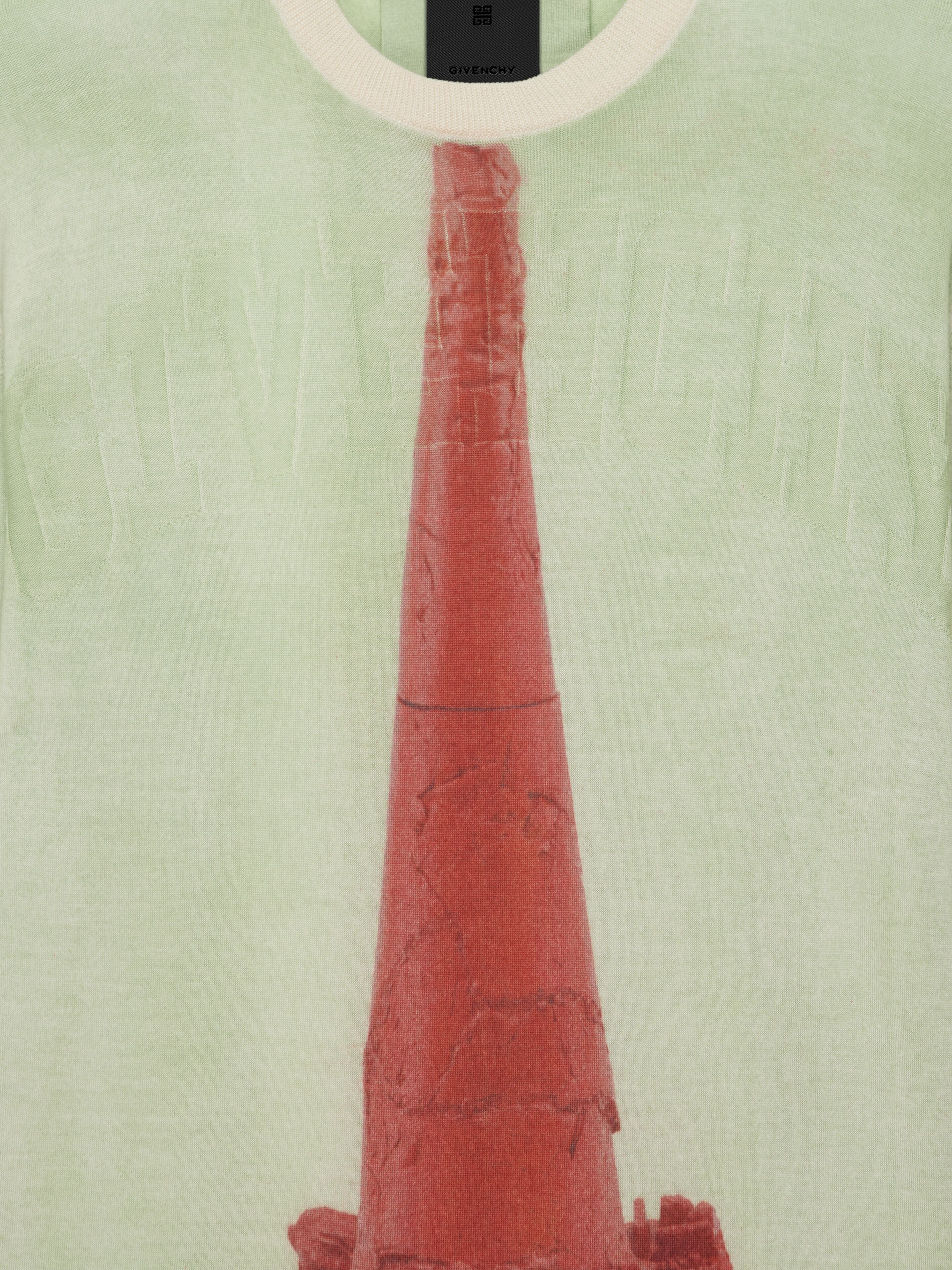 SWEATER IN CASHMERE AND SILK WITH CERAMIC PRINT - 5
