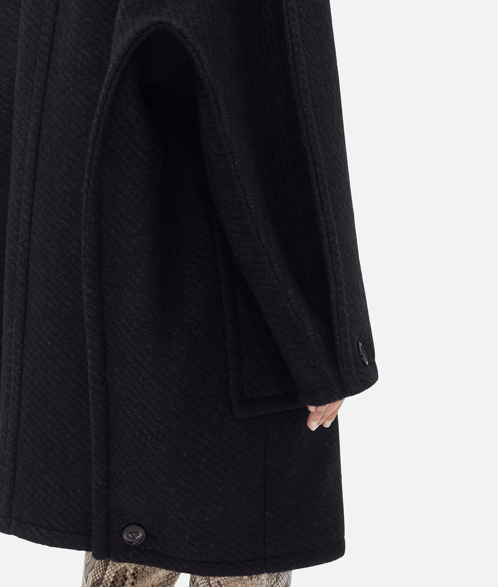 Wool Twill Oversized Coat - 4