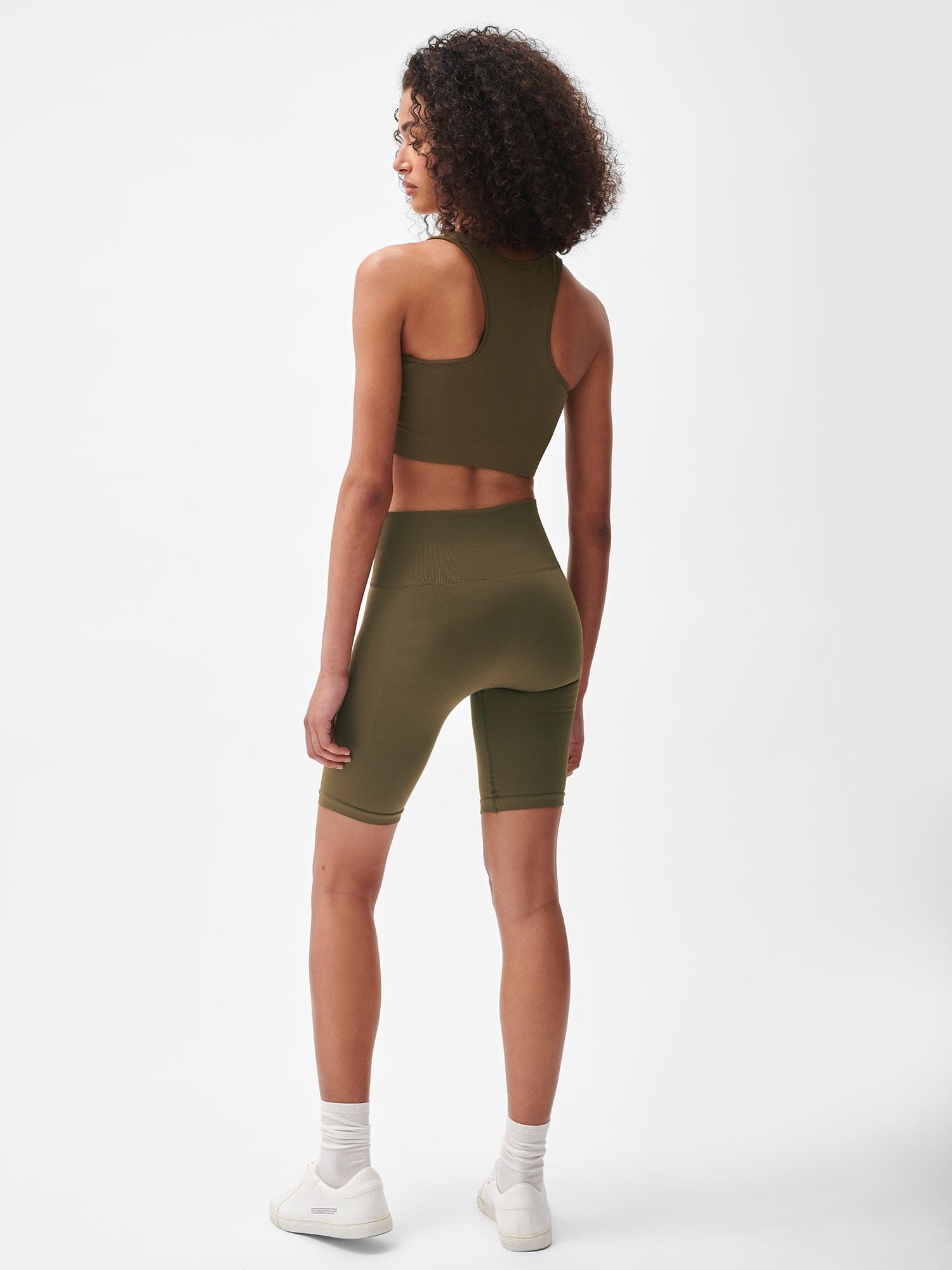 Women's Plant-Stretch Compressive Cycle Shorts - Soil Brown - 3
