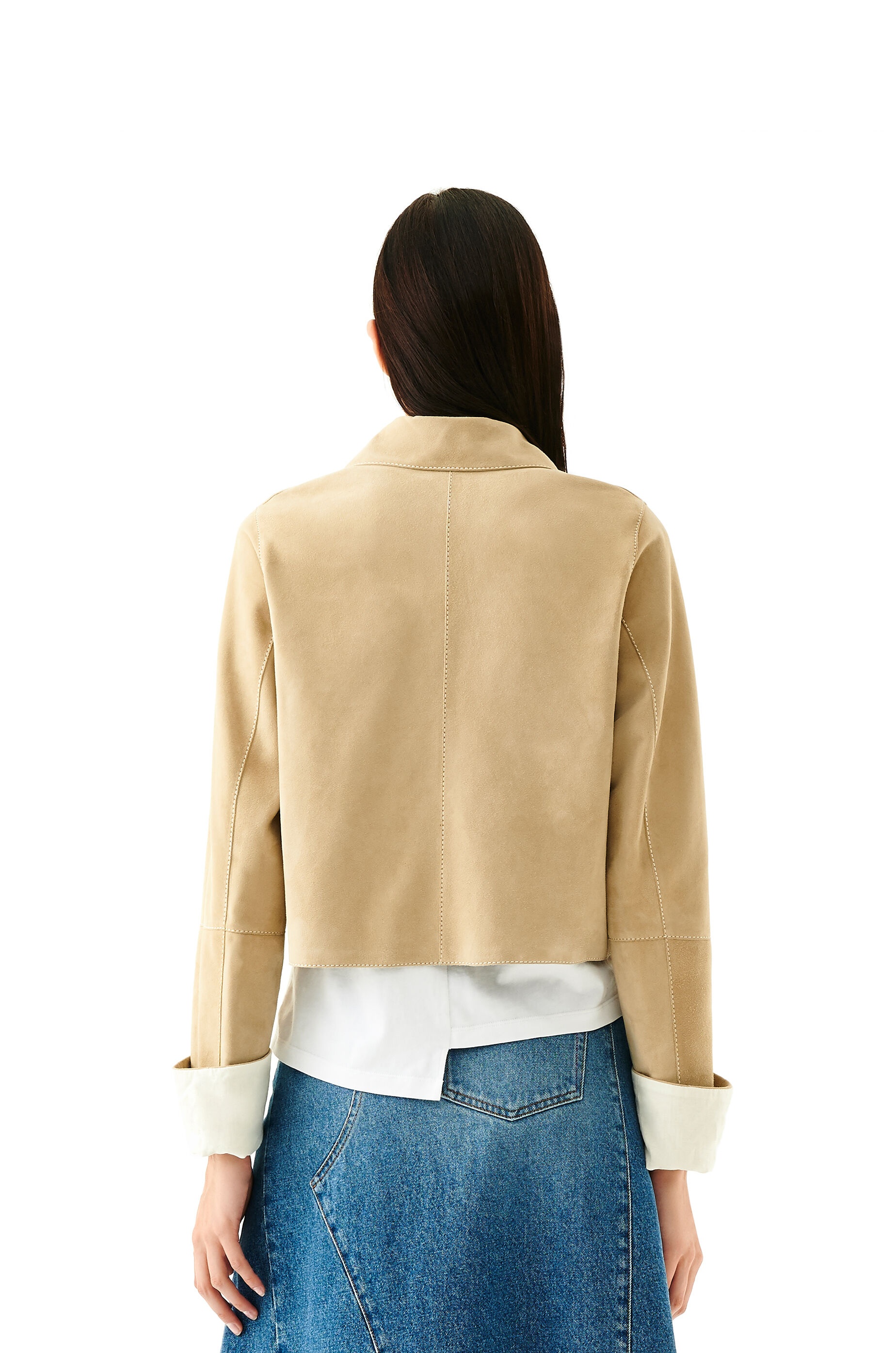 Button jacket in suede - 4