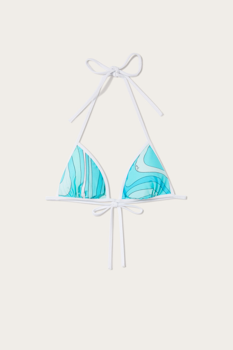 MARMO PRINT TRIANGLE BIKINI TOP 1