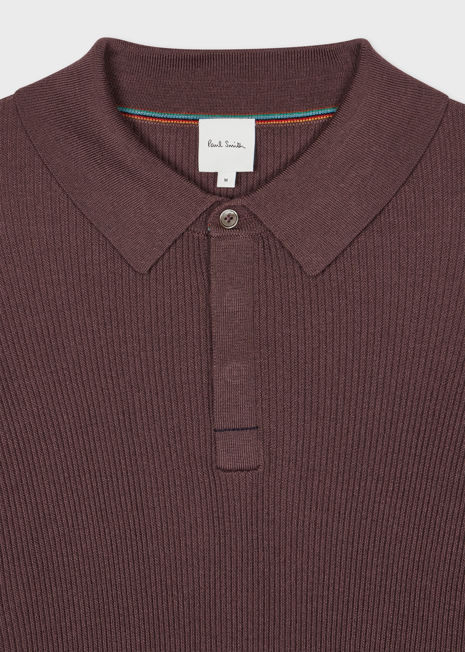 Brown Merino Wool Polo Sweater - 3